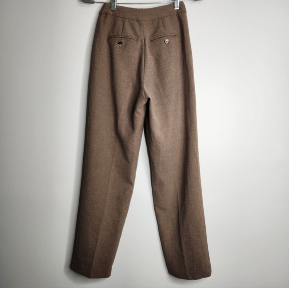 Aritzia Wilfred Ibiza High Rise Pleated Trouser Pants Size 4 In Heather Bisque - Picture 8 of 16